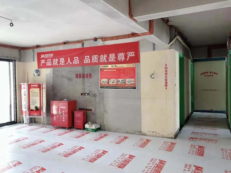 裝修工地施工現(xiàn)場(chǎng)形象保護(hù)，走進(jìn)名匠裝飾裝修工地